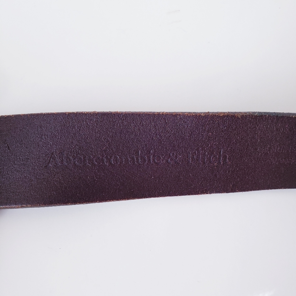 Vintage Abercrombie Fitch Brown Leather Belt - Picture 7 of 12